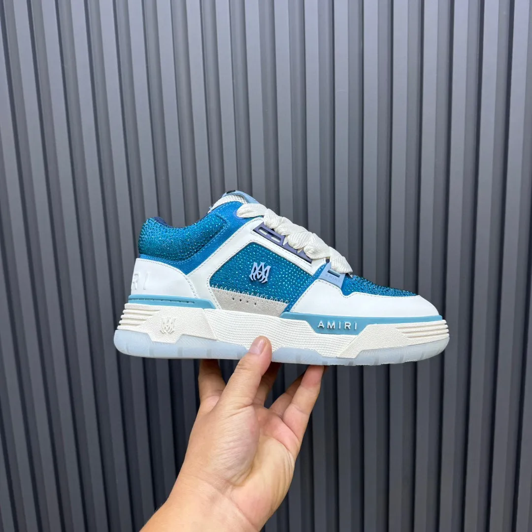 Men's men's shoes 💰800 AMIRI Amir Couple's new hot brick high street sneakers with bone sports shoes, toe-layer cowhide upper, upper side bones, purely hand-stitched, with good three-dimensional effect, customized metal LOGO, code number 35-44 (45, 46 customized)